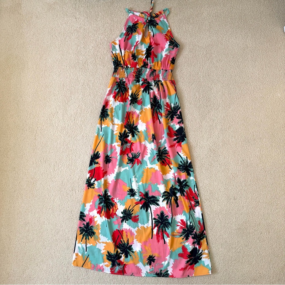 Tropical Multicolor Palm Print Maxi Dress - Teen Vogue for Macy’s Style Lab